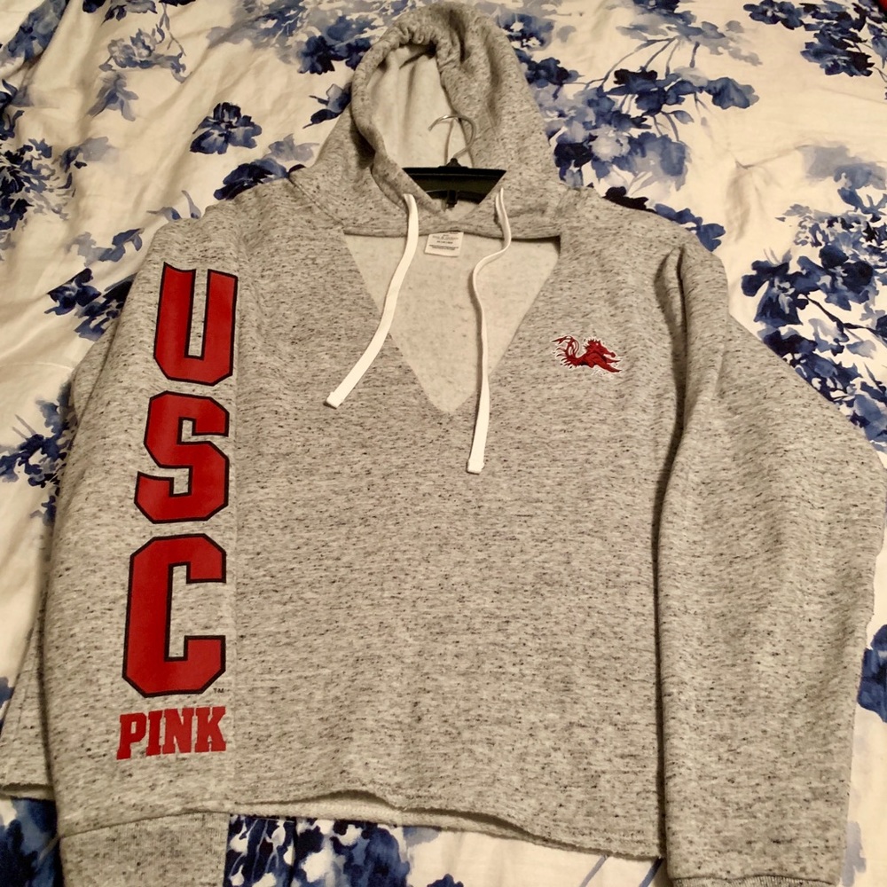 Pink cropped hoodie